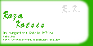 roza kotsis business card